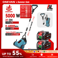 ONEVAN 5000W Brushless Electric Lawn Mower 48000RPM Cordless Grass Trimmer 3 Height Adjustment Garden Cutter For 21V 18V Battery