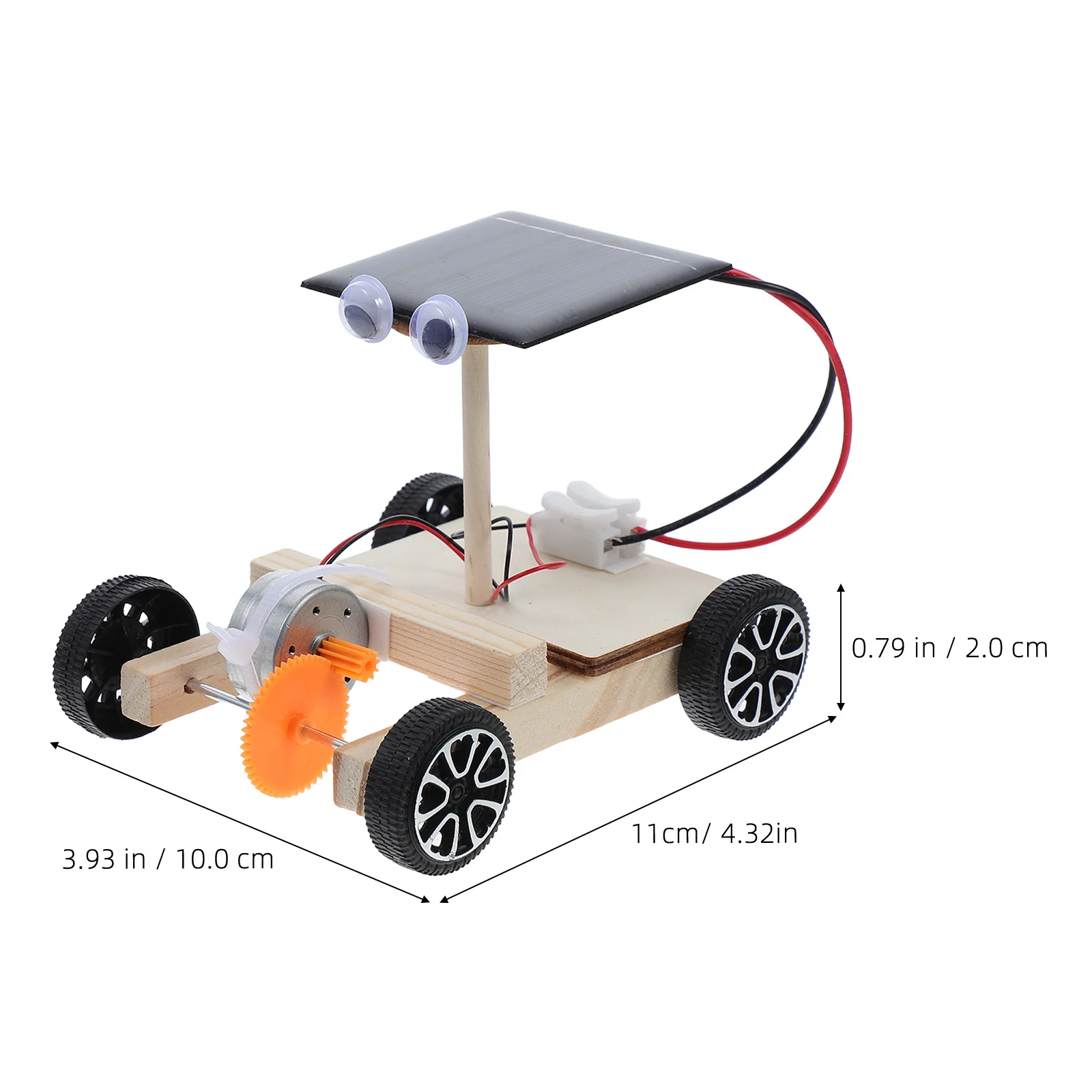 Solar Car Kit Mini Houten DIY-montage Wetenschappelijk educatief stamproject voor kinderen Creatieve praktijk DIY Solar Car