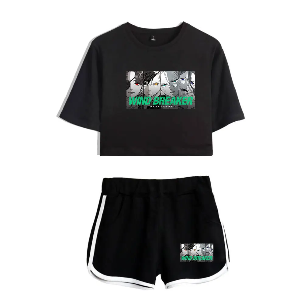 Ensemble deux pièces short + joli t-shirt vintage, streetwear, harajuku, avec logo des années 90