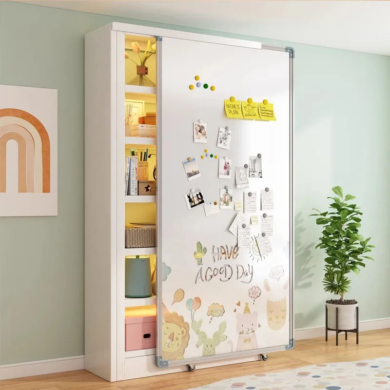 

Household with whiteboard bookshelf, balcony, living room and study integrated