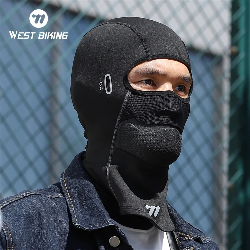 WEST BIKING Warm Cycling Face Mask Chin Protection Winter Balaclava Bike Cap Windproof Scarf Ski Bicycle Motorcycle Neck Warmer