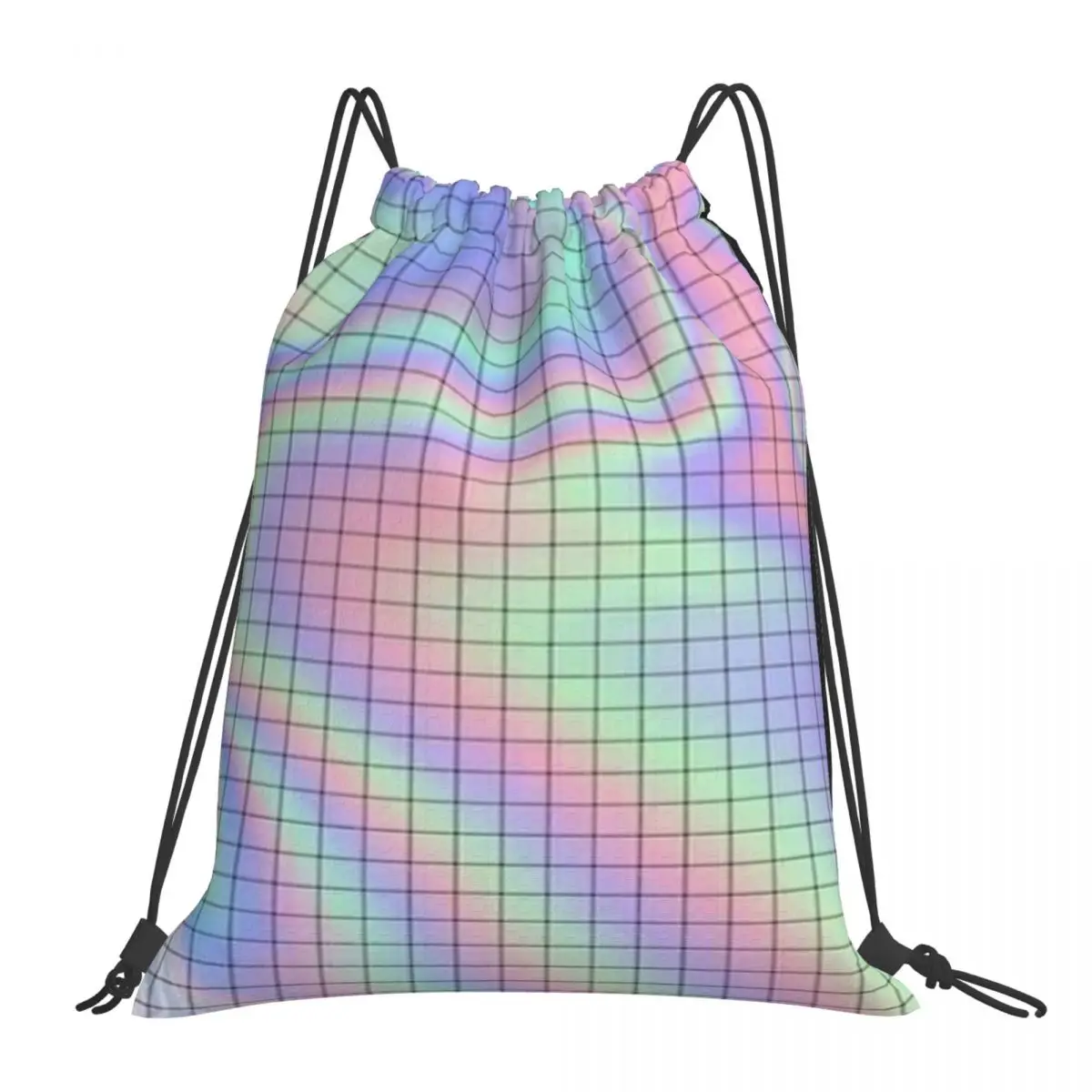 

Holographic Backpacks Fashion Portable Drawstring Bags Drawstring Bundle Pocket Sports Bag Book Bags For Travel School