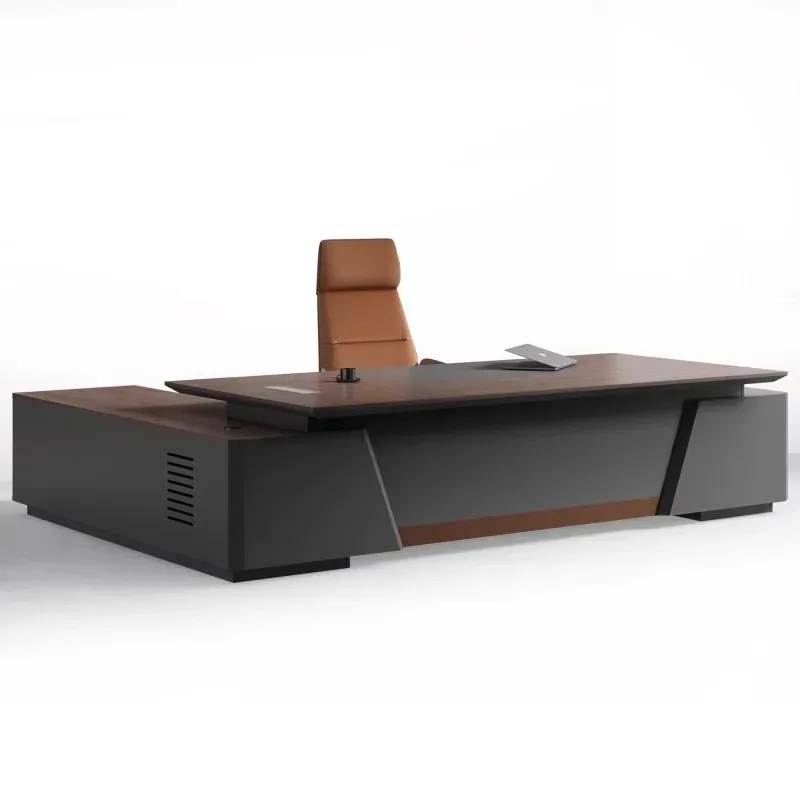 

Light luxury, minimalist, modern, chairman's desk, large shift manager's office desk and chair combination