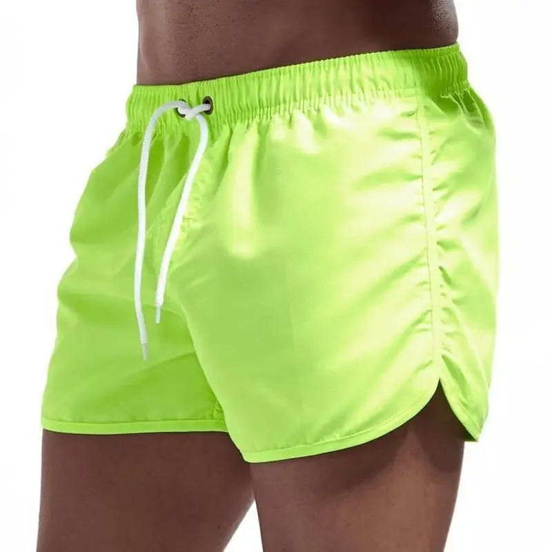 2024 Summer Men\'s Shorts Brand Beach Wear Sexy Swimming Pants Men\'s Swimwear Low Waist Breathable Beach Wear