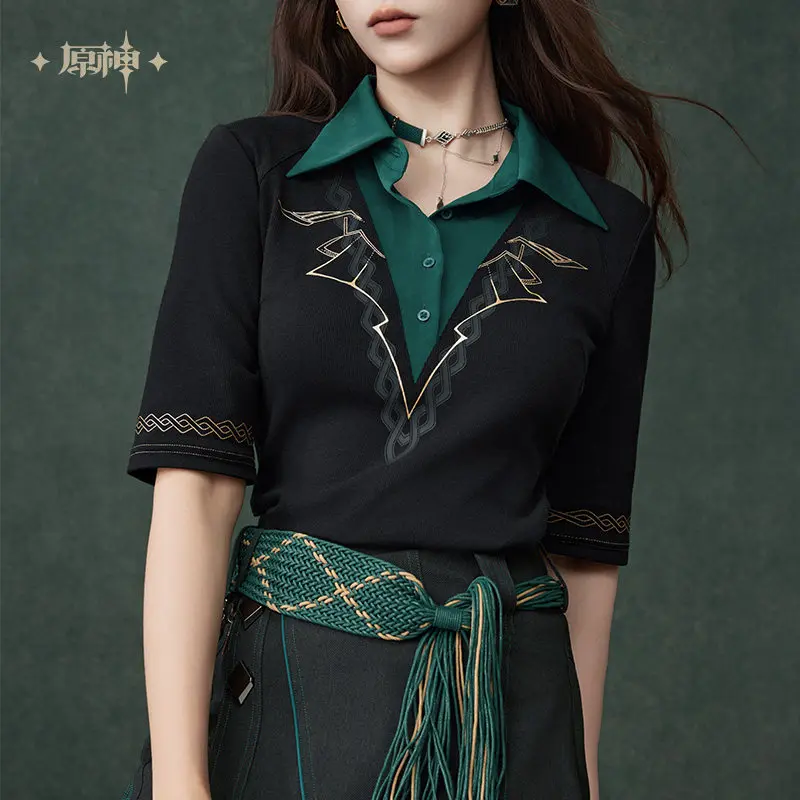 

Original Alhaitham knitwear tops short sleeve mIHOYO Game Genshin Impact Alhaitham Cosplay Costume Women Male Clothing Gift