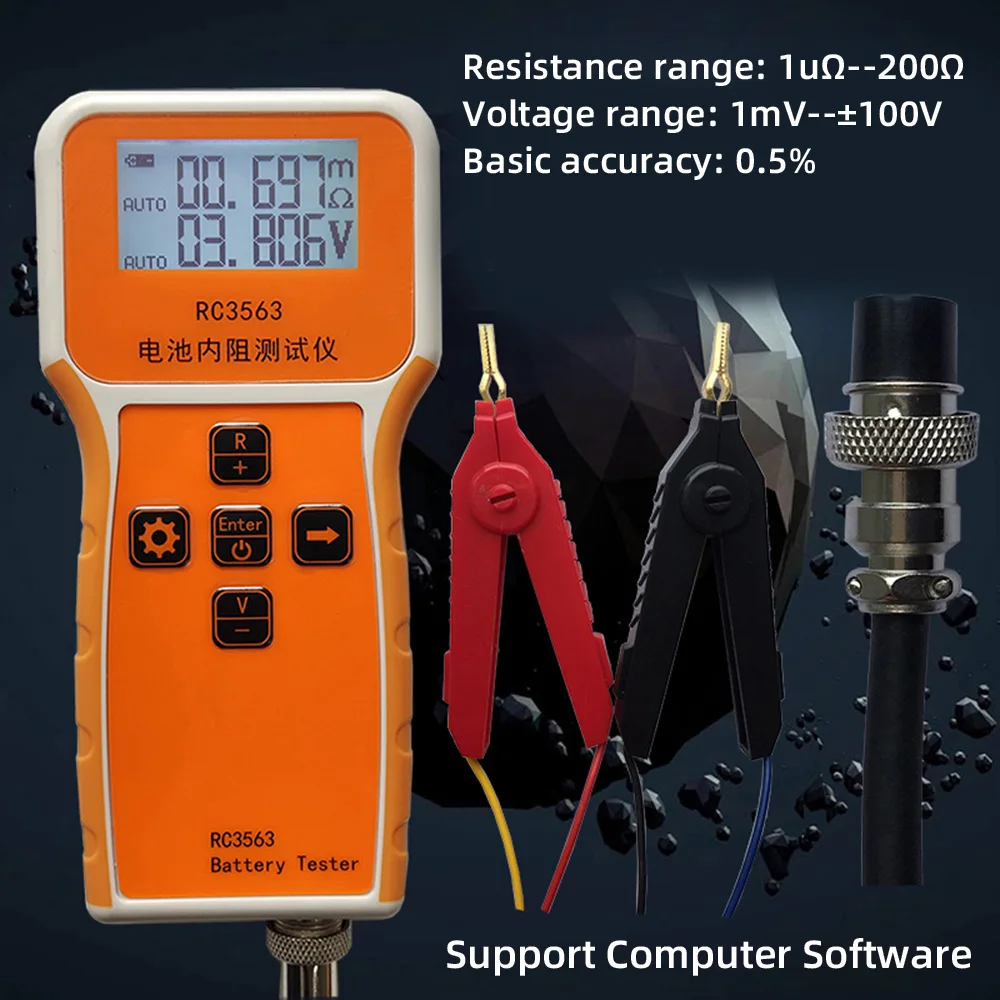Hochwertiger Messkopf Kaiwener Clip RC3563 Batteriespannungs- und Innenwiderstandsmessgerät Echter 4-Draht 18650 Lithium-Batterietester – Detail 1