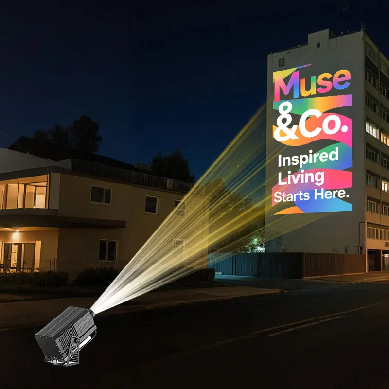 

Настенный логотип, проектор гобо, уличный водонепроницаемый IP67, 200 Вт/300 Вт/600 Вт, мощная проекционная лампа, индивидуальные светодиодные рекламные светильники