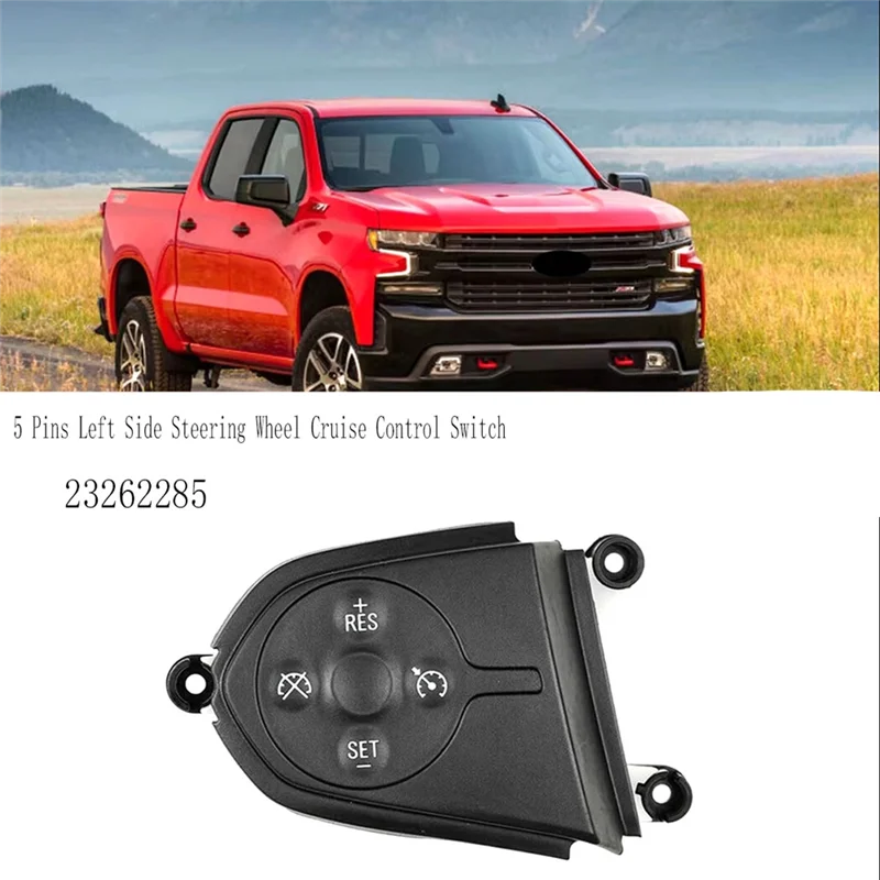 

Топ!-23262285 Переключатель круиз-контроля на рулевом колесе с левой стороны, 5 контактов для GM Chevy Colorado для GMC Sierra 1500