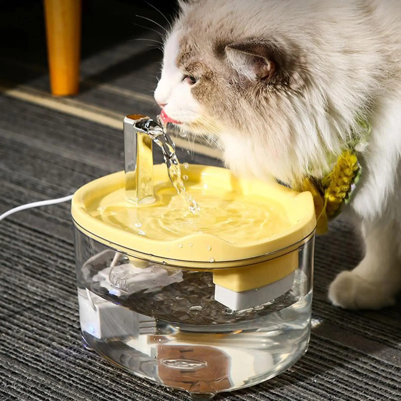 

Фонтан для воды для кошек, диспенсер для воды для кошек, фонтан для собак, 1,5 л, тихая автоматическая миска для кормления, товары для домашних животных для кормления в помещении и дома