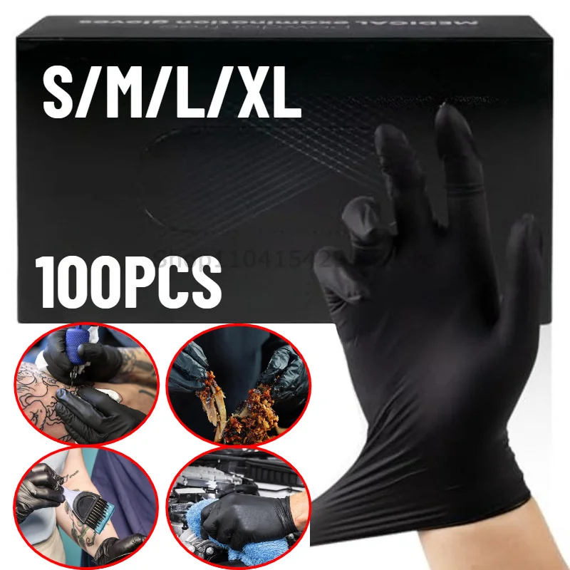 Disposable Nitrile Waterproof Gloves Dish Washing Kitchen Household Gloves Dog Wash Cleaning Glove for Food Working Latex Gloves
