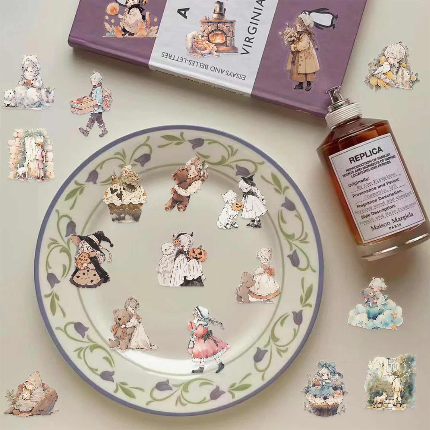 52 قطعة من ملصقات الحكاية المائية المبتكرة DIY ملصقات مقاومة للماء لتزيين الأكواب وأجهزة الكمبيوتر والهواتف وأجهزة الكمبيوتر المحمولة #4