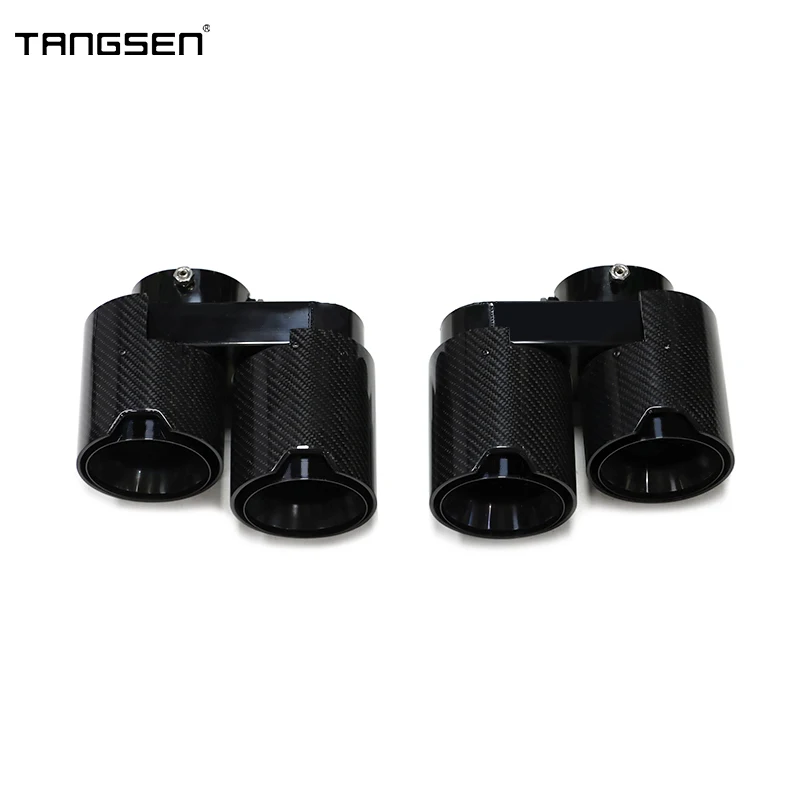 For BMW X5 G05 X6 G06 M40i 2019+ Quad Carbon Fiber Exhaust Tip M Performance Exhaust Muffler Tip Tailpipe Nozzle