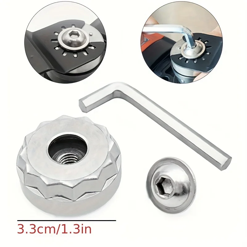1Set Metal Starlock Adapter ConverterTool Oscillating Saw Blade Adapter Star Lock System Compatible Adapter Kit Contact adhesion