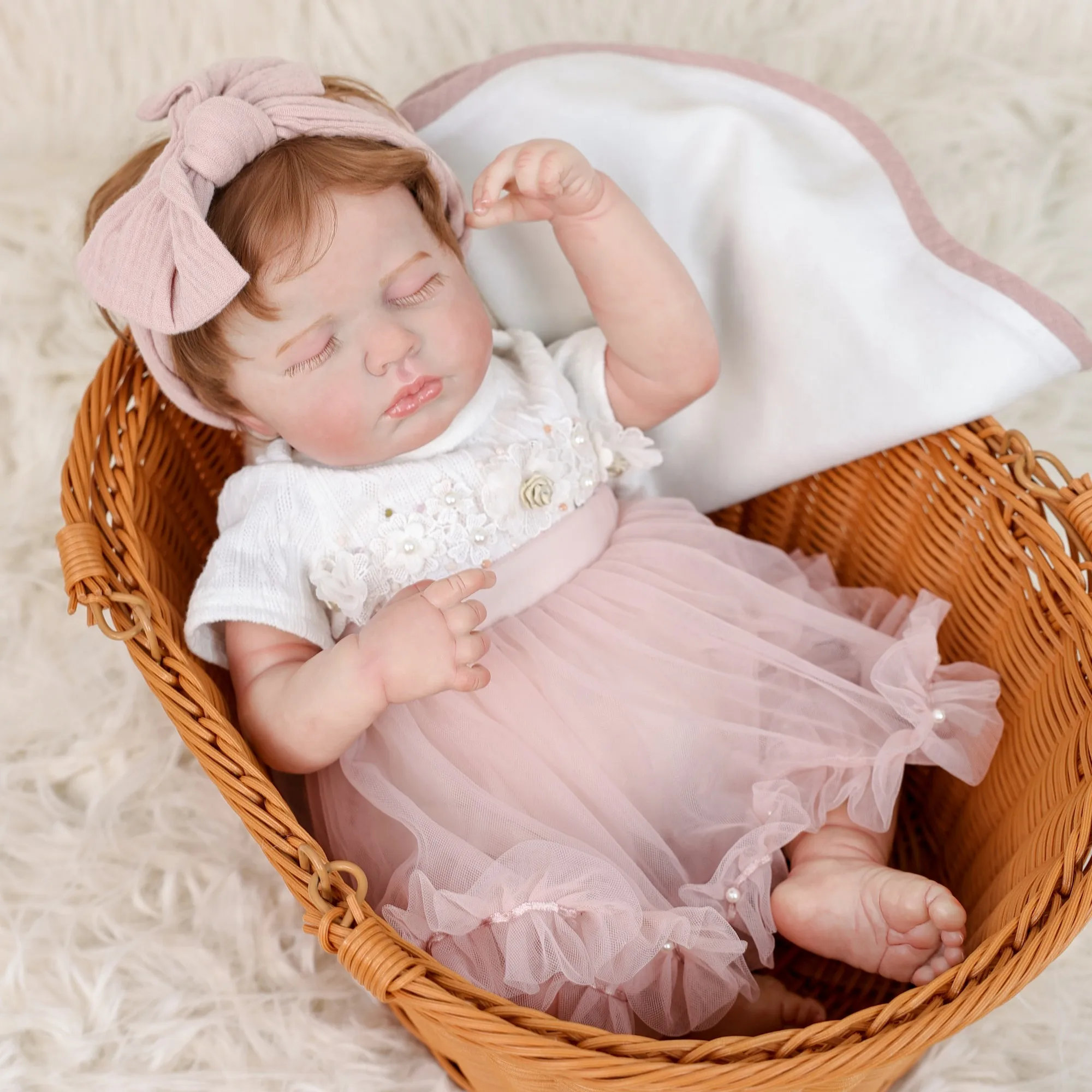 Muñeca Reborn Kawaii de Cloveray de 20 pulgadas, muñeca realista bonita, juguetes cómodos, regalo de alta calidad, muñeca artística hecha a mano, regalos de cumpleaños para niños