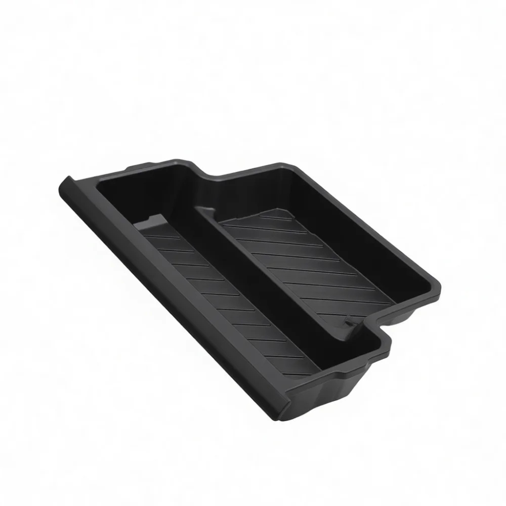 Under Seat Storage Tray For Leapmotor C10 C16 2024 2026 Car Drawer Organizer TPE Box Interior Accessories Sunset Orange