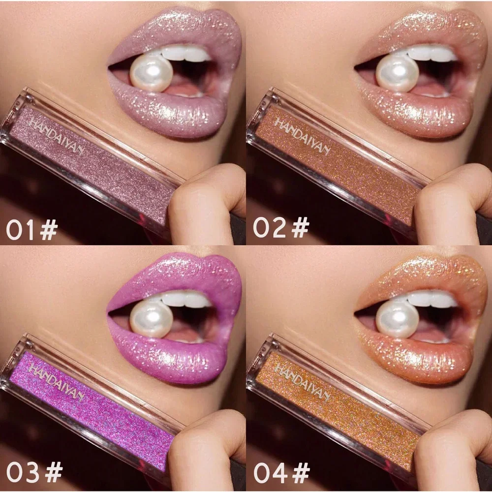 Glitter Lip Gloss Lips Makeup Rainbow Nude Pearl Matte Liquid Lipstick Makeup Cosmetics Matt Lipgloss Batom Косметика