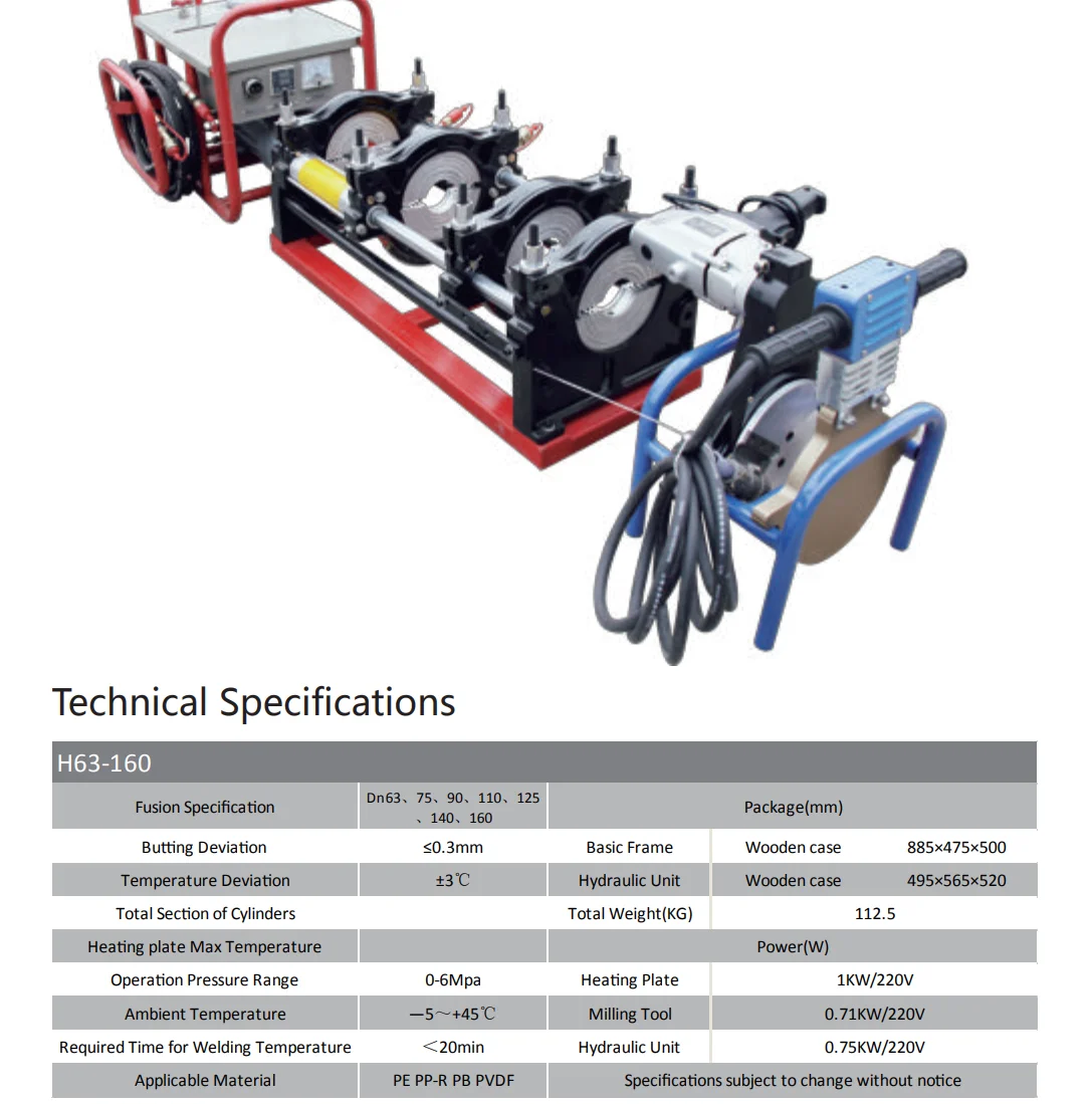 HotHigh Quality 63-800MM Automatic Hydraulic HDPE & Plastic Pipe Welding Machine Butt Fusion  FCAW Welders