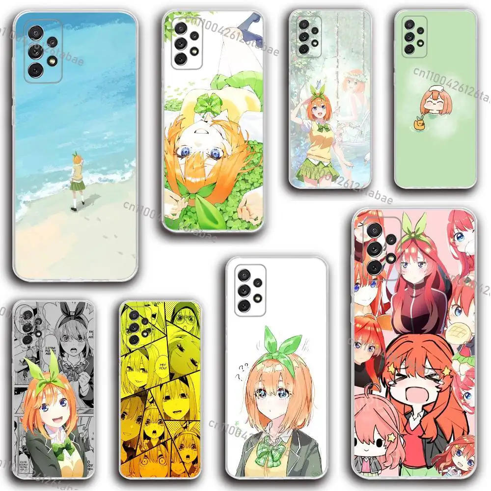 

CUTE N-Nakano Anime Yotsuba Phone Case Silicone For Samsung S30,23,21,22,20 FE lite,S10,9,PIus Note20ultra Soft Transparent