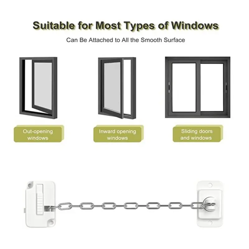 Picture 5: AB41-Window Security Locks Self Adhesive Safety Chain Lock