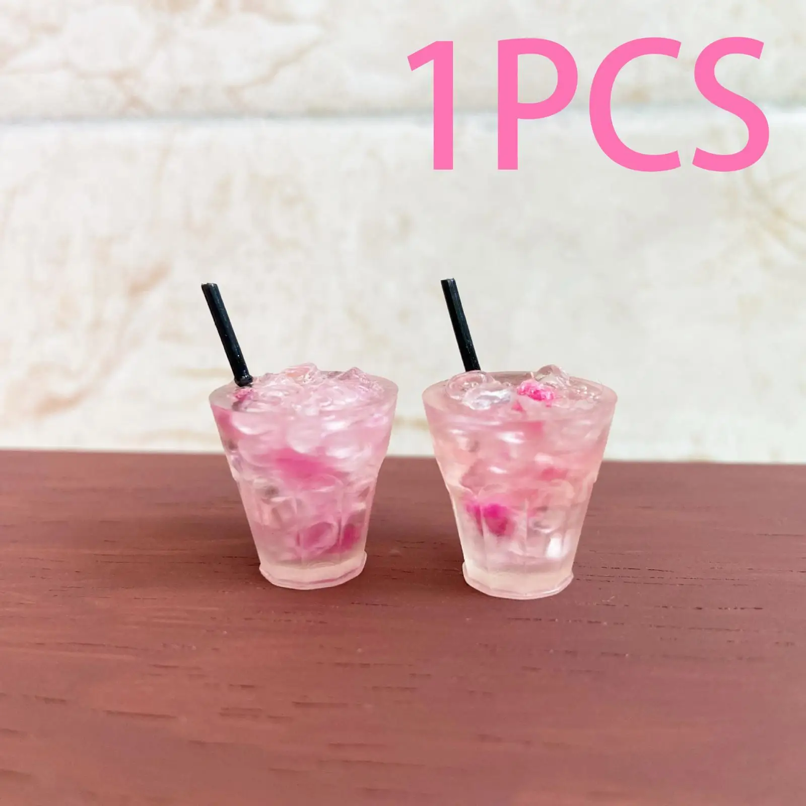 Taza de cóctel en miniatura para casa de muñecas, botella de jugo de bebida de resina, accesorios de cocina de juguete para muñecas pequeñas, juego de simulación, juego de comedor