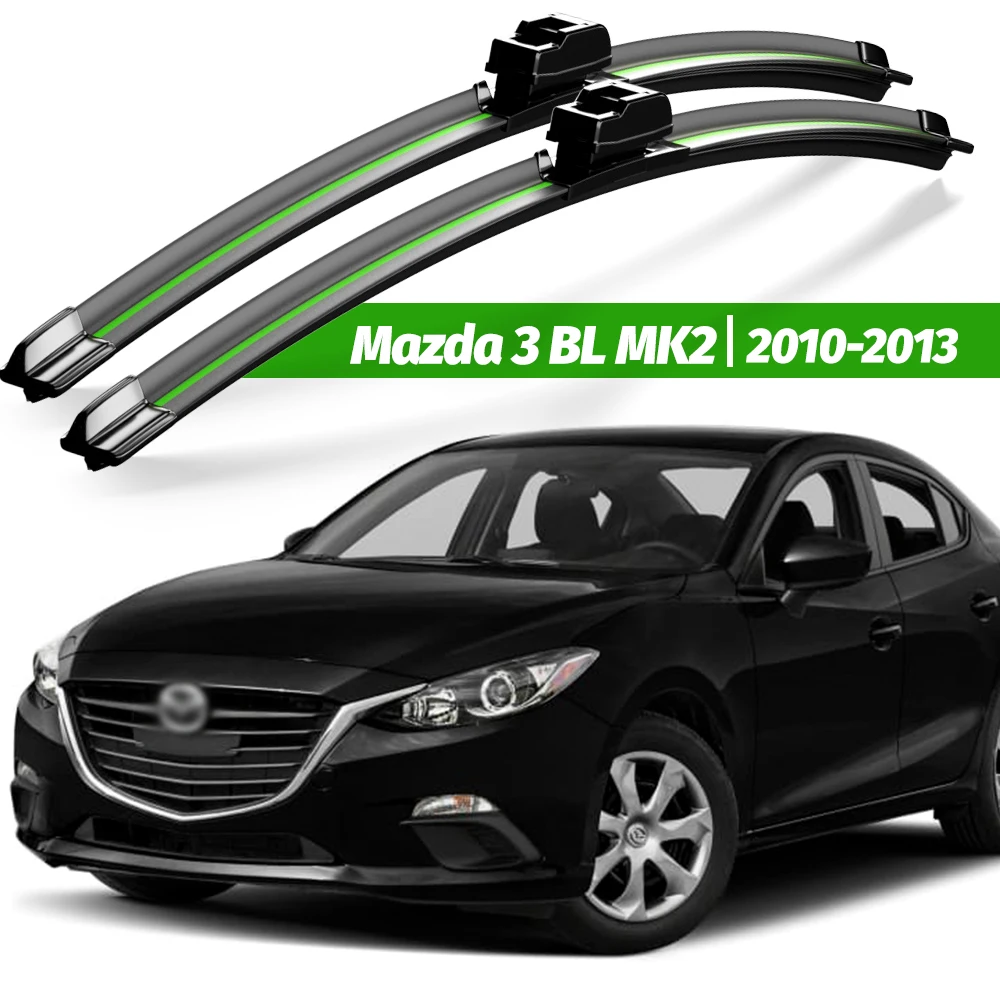 Wiper LHD Front Wiper Blades For Mazda 3 Mazda3 BL MK2 2010 - 2013 Windshield Windscreen Window Car Rain Brushes 24\