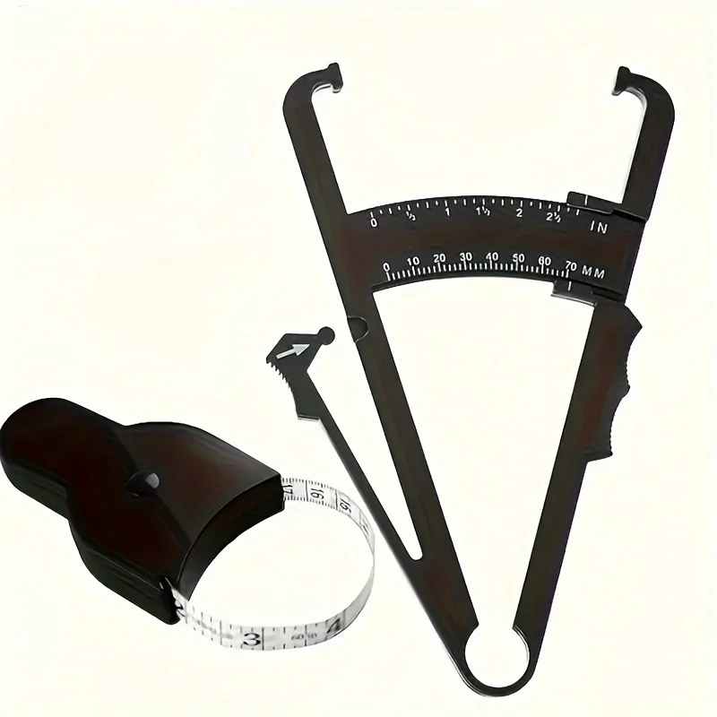 Körperfett-Kaliper und Taillenmessband-Set - Handgehaltener Kombinations-Kaliper und Messband, Tragbares Fitness-Messwerkzeug – Detail 6
