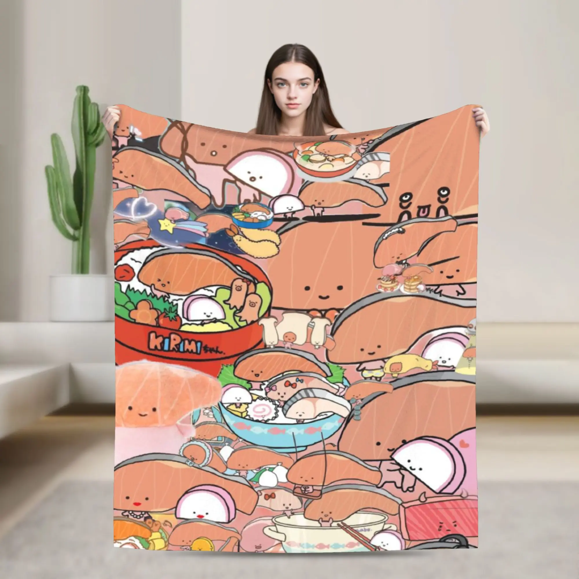 

Kirimichan Blanket Multiple Sizes Soft Fuzzy Plush Throw Blankets for Sofa Couch and Bed