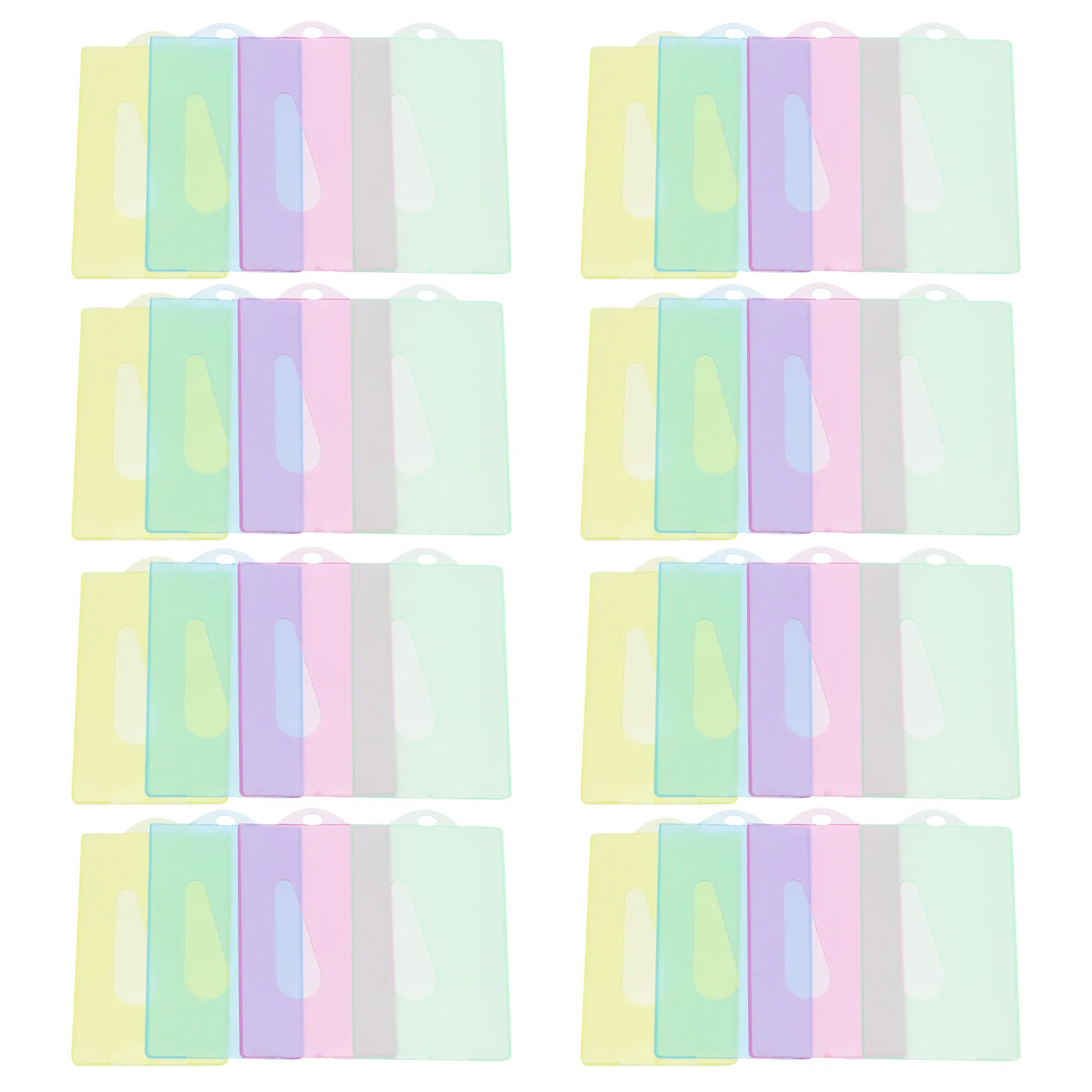 40 قطعة من حامل شارة الهوية البلاستيكية، تخزين مريح وخفيف الوزن لبطاقات هوية الطالب الموظف، غطاء حماية متعدد الأغراض #2