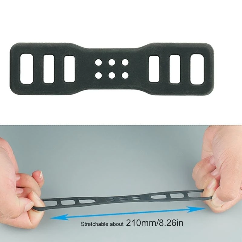 31KC 5pcs Bicycles Lamp Silicones Straps Durability Mount Band Road Bike Lamp Straps