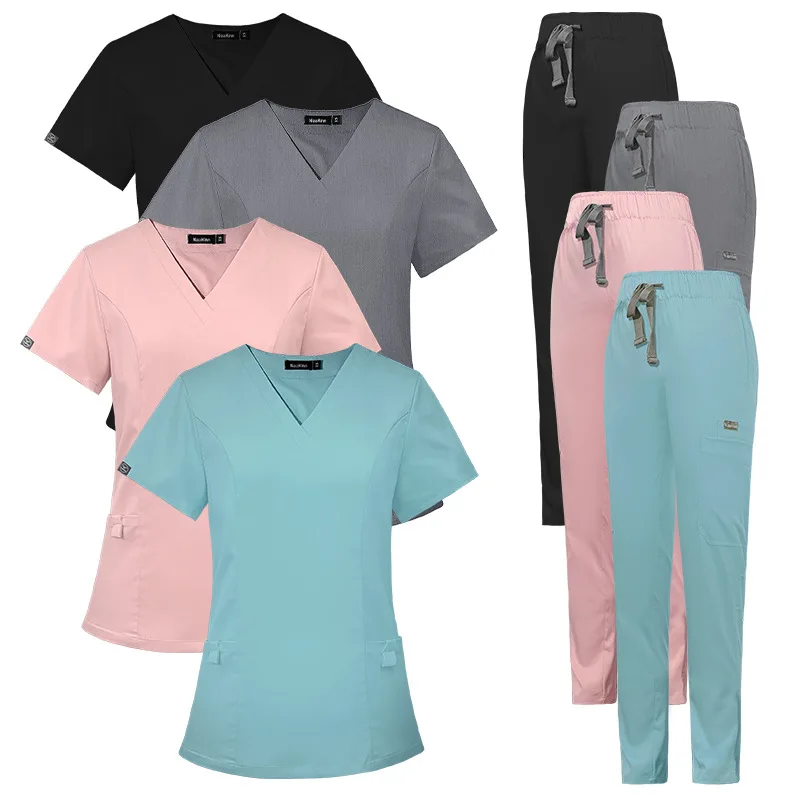 

Slim Fit Medical Scrubs Uniform Women Scrub Sets Nursing Accessories Hospital Surgery Gowns Dental Clinic Beauty Salon Workwear