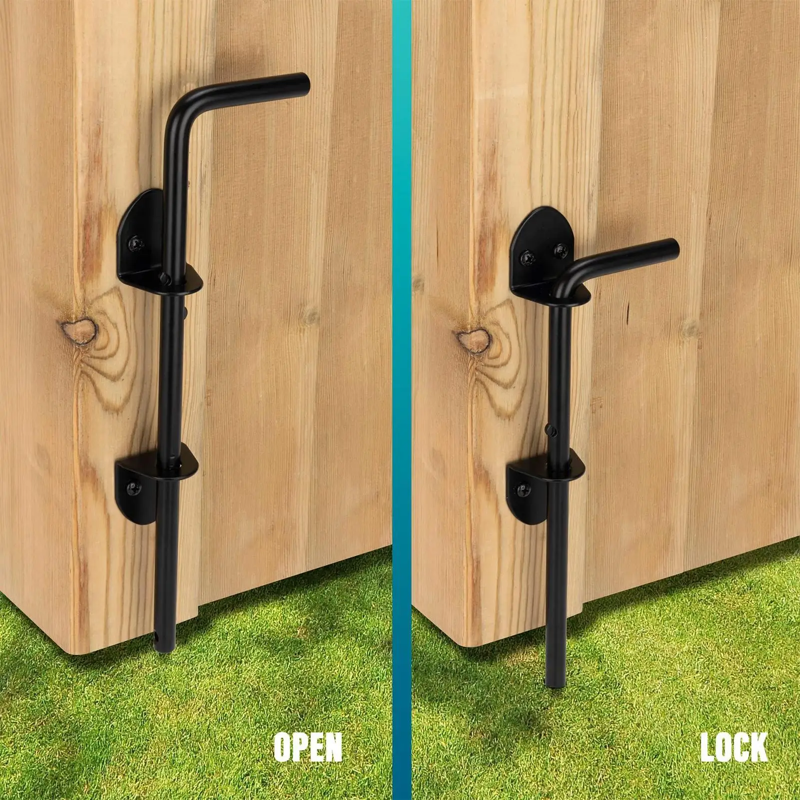 

Fence Gate Latch 12 Inch Lock Handle Gate Ground Latch For Pool Trailer Farm Child Boat Garden