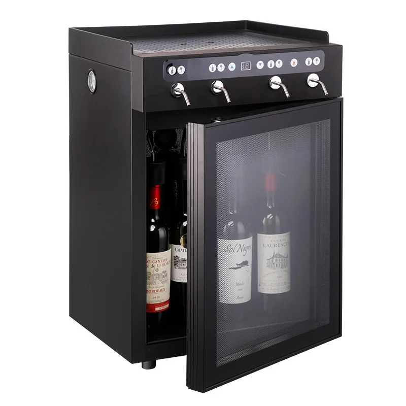 4 pcs constant temperature electronic intelligent fresh-keeping wine cabinet, refrigerated nitrogen fresh-keeping cabinet