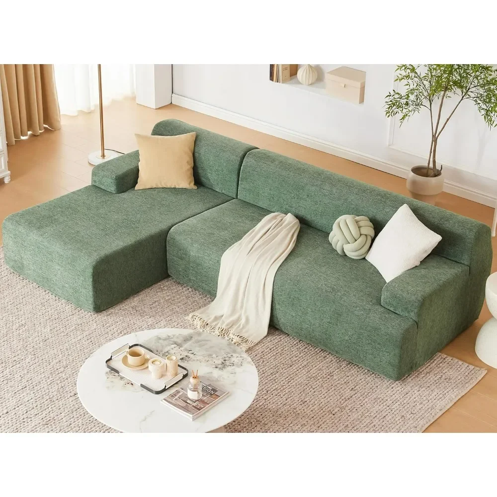 

Sponge Sectional Sofa Couch for Living Room, High Density Sponges Cloud Couch Sectional