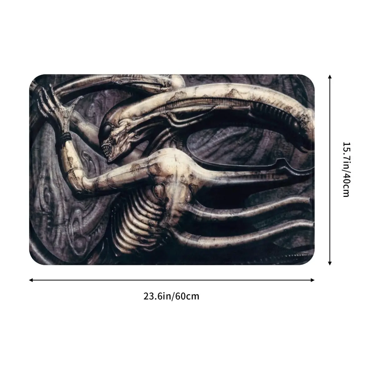 Alien Xenomorph HR Giger Doormat Durable Carpet Rug Kitchen Entrance Home Floor Mat for Balcony Footpad Mats