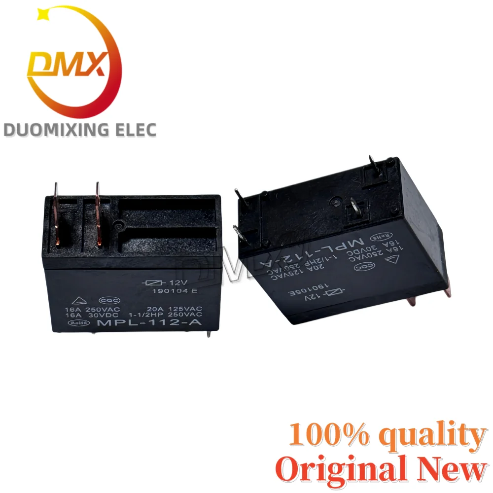 10PCS/LOT 100% New MPL-112-A Microwave Oven Grill Water Heater Relay 20A 4-Pin 12V 1 Set Normally Open