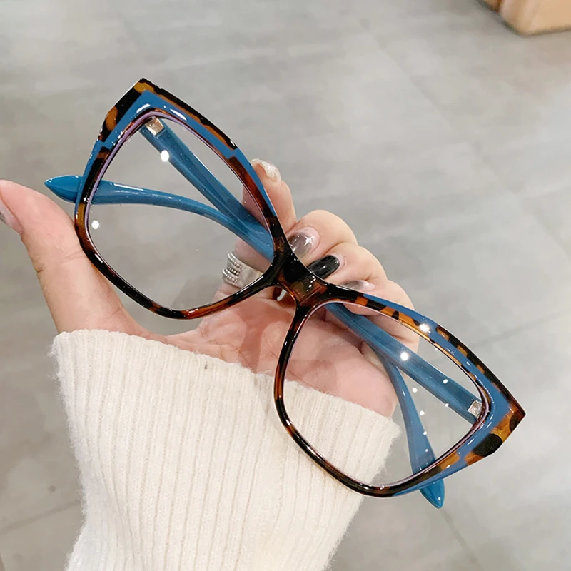 

Eye Glasses Frames For Women Plastic Fashion Anti Blue Ray Glasses Lens Replaceable Spectacle Frame Cat Eye Eyeglasses Eyewear