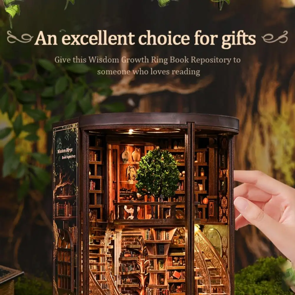 NIEUW DIY Cottage Wisdom Tree Boekenkast Boekensteun Handgemaakt miniatuurmodel voor vrienden Wijsheid DIY Model Home Decor Verjaardagscadeaus Ambachten