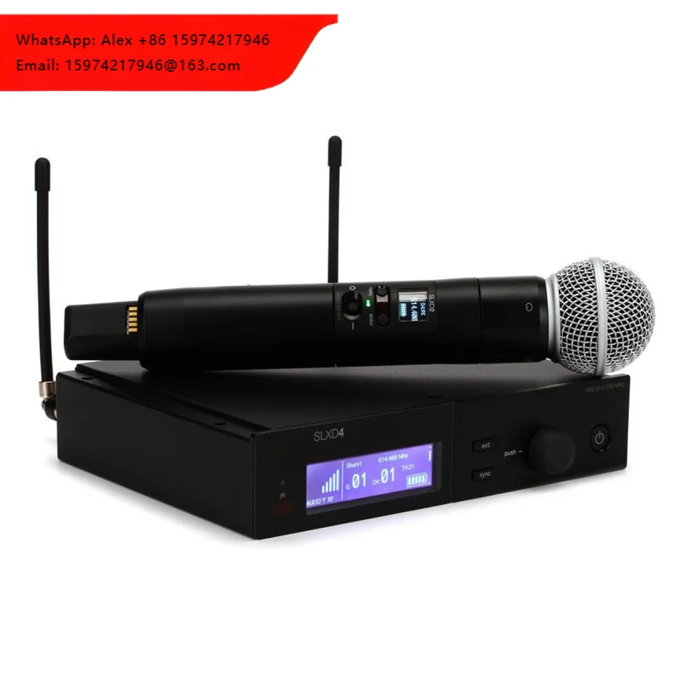 Professional Church Handheld Condenser Karaoke Portable Mic SLXD4 Metal Wireless Microphone Systems SLXD24