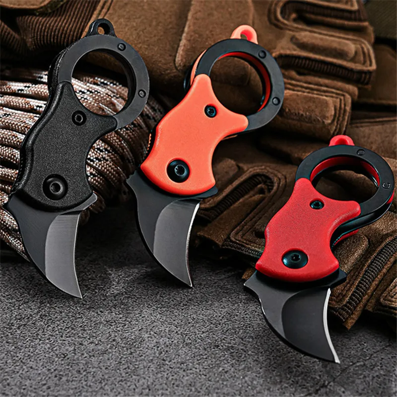 Mini Eagle Claw Knife Creative Outdoor Mini EDC Folding Knife Three Colors Outdoor Knife Crafts Portable Camping Folding Knife