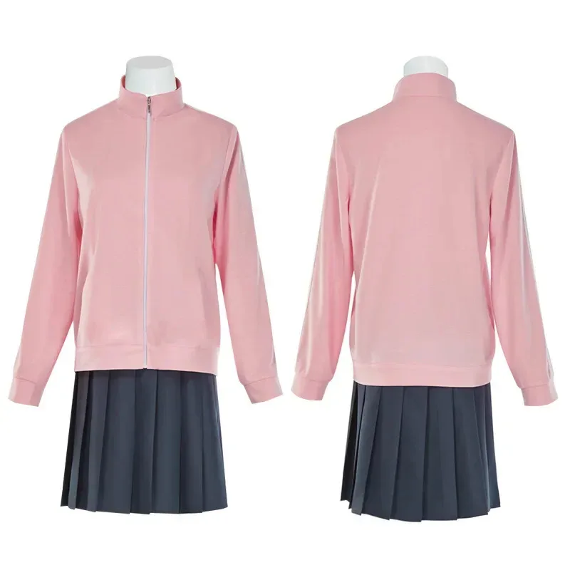 Gotou Hitori Cosplay Anime Bocchi The Rock Gotou HitoriJK Uniforme Giacca Rosa Gonna Parrucca Set Halloween Anime Gioco di ruolo