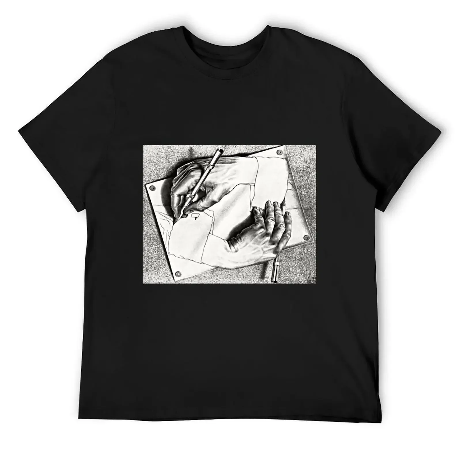 Escher Drawing Hands Art Poster 1948 Imp-Art Surreal Poster T-Shirt summer top anime tshirt heavyweight t shirts for men