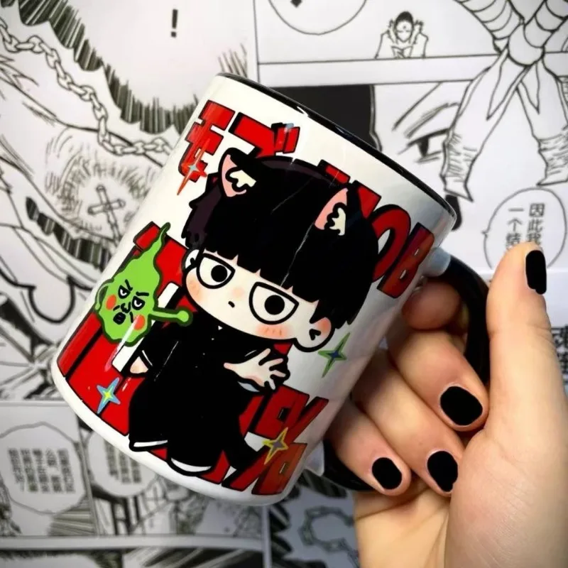 MOB Mug 350ml Milk Mug Cup Mob Psycho 100 Anime Peripheral Cartoon Water Glass Adults Kids Drinking Cup Brush Pot Decor Gifts