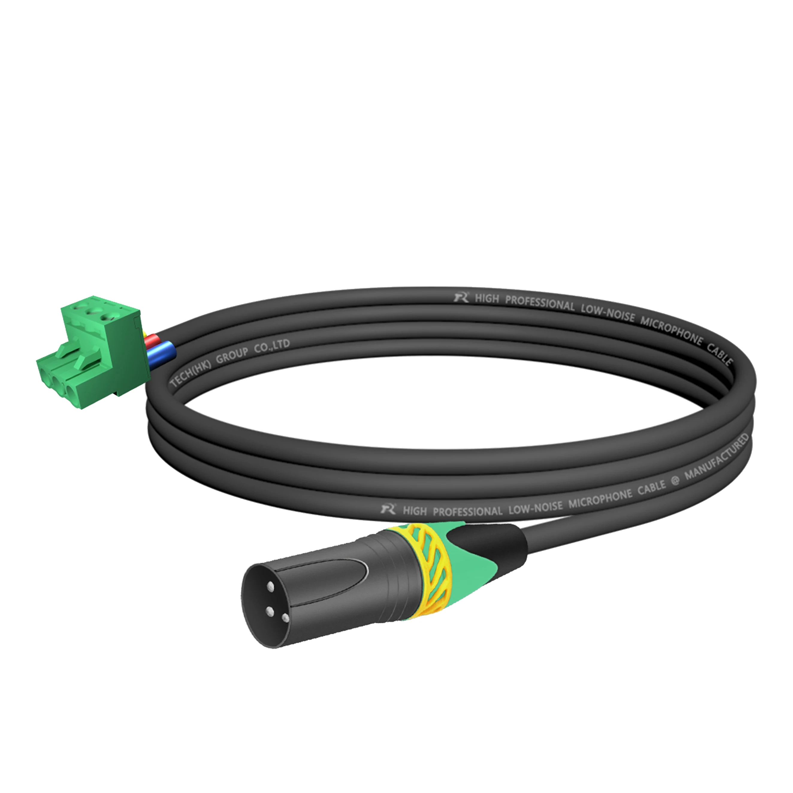 Gerades 3-Pin-XLR-Stecker-Buchse-Kabel auf 5,08 mm 3-P Phoenix-Terminal, rauscharmes, abgeschirmtes Mikrofonkabel, stabile Signalübertragung – Detail 5