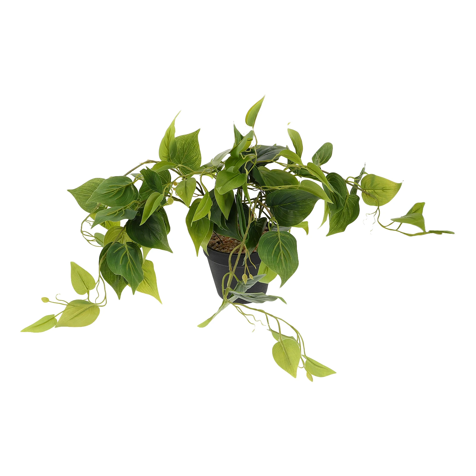 1 قطعة Pothos الاصطناعي واقعية داخلي صغير وهمية بوعاء الخضرة للمنزل غرفة نوم مكتب ديكور فو نباتات معلقة