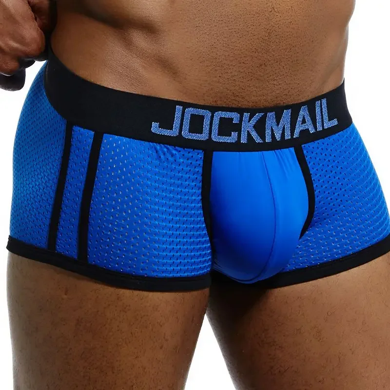 JOCKMAIL Sexy Men Underwear Boxers Mesh Cuecas Boxers Men Boxer Homme Boxershorts Men Male Panties calzoncillos Gay Underwear