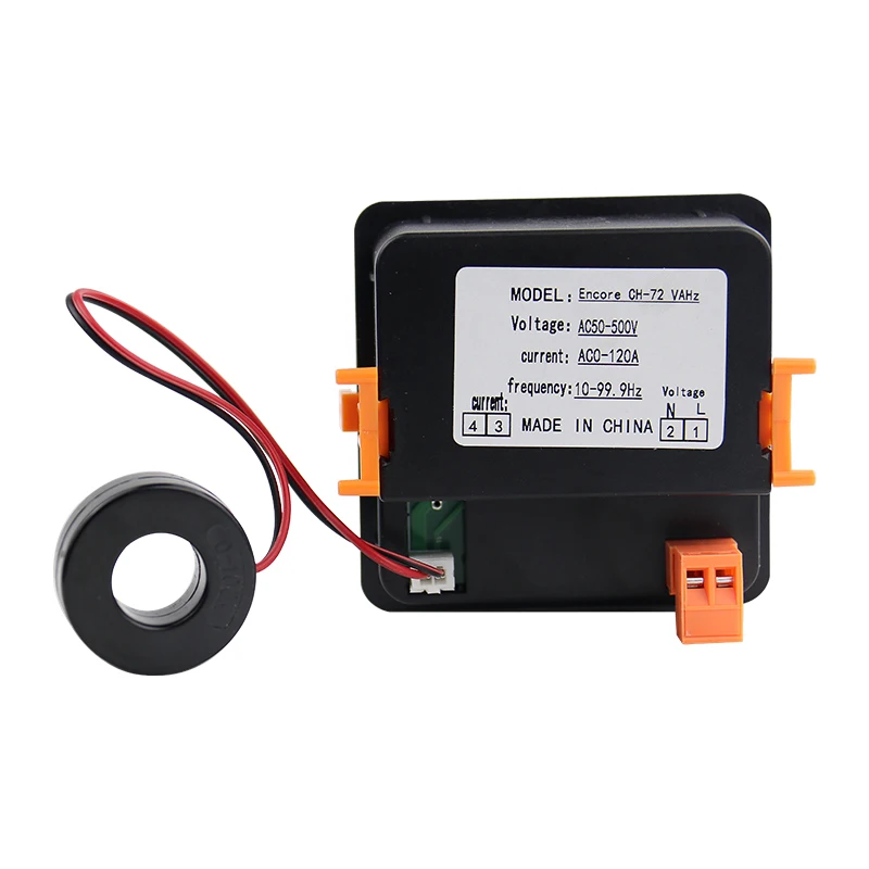 Three Display Digital Display Meter Current Voltage Hertz Ammeter 72*72mm V A HZ