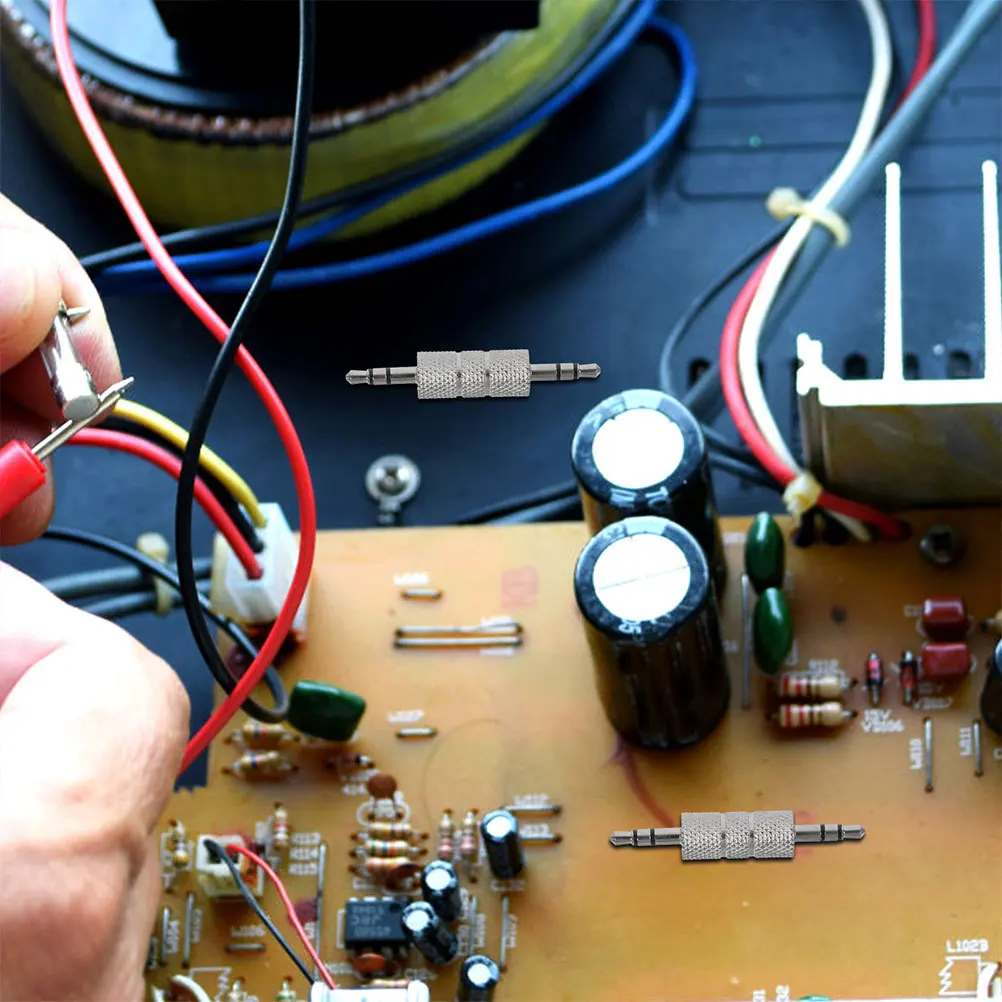 6Pcs 3.5mm Male to Male Audio Adapter Sleek Stylish Design Minimal Distortion Easy to Use Car Home Audio Systems Microphone