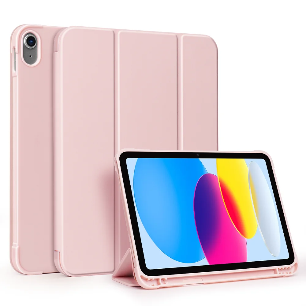 Voor iPad Mini 6 7 iPad Pro 11 M4 iPad Air 11 M2/M3 10e A16 voor Air 5/6/7/8 10.2 9.7 10.9 Shockpro Case met Zijpotloodhouder
