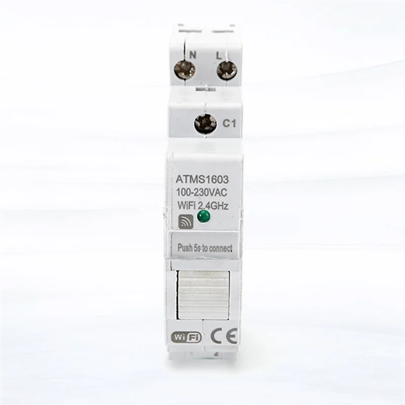 

Din Rail Single Phase AC 110V 230V CT AC Meter Plastic Electricity KWH Meter App Real Time Monitor (50A)-A36R