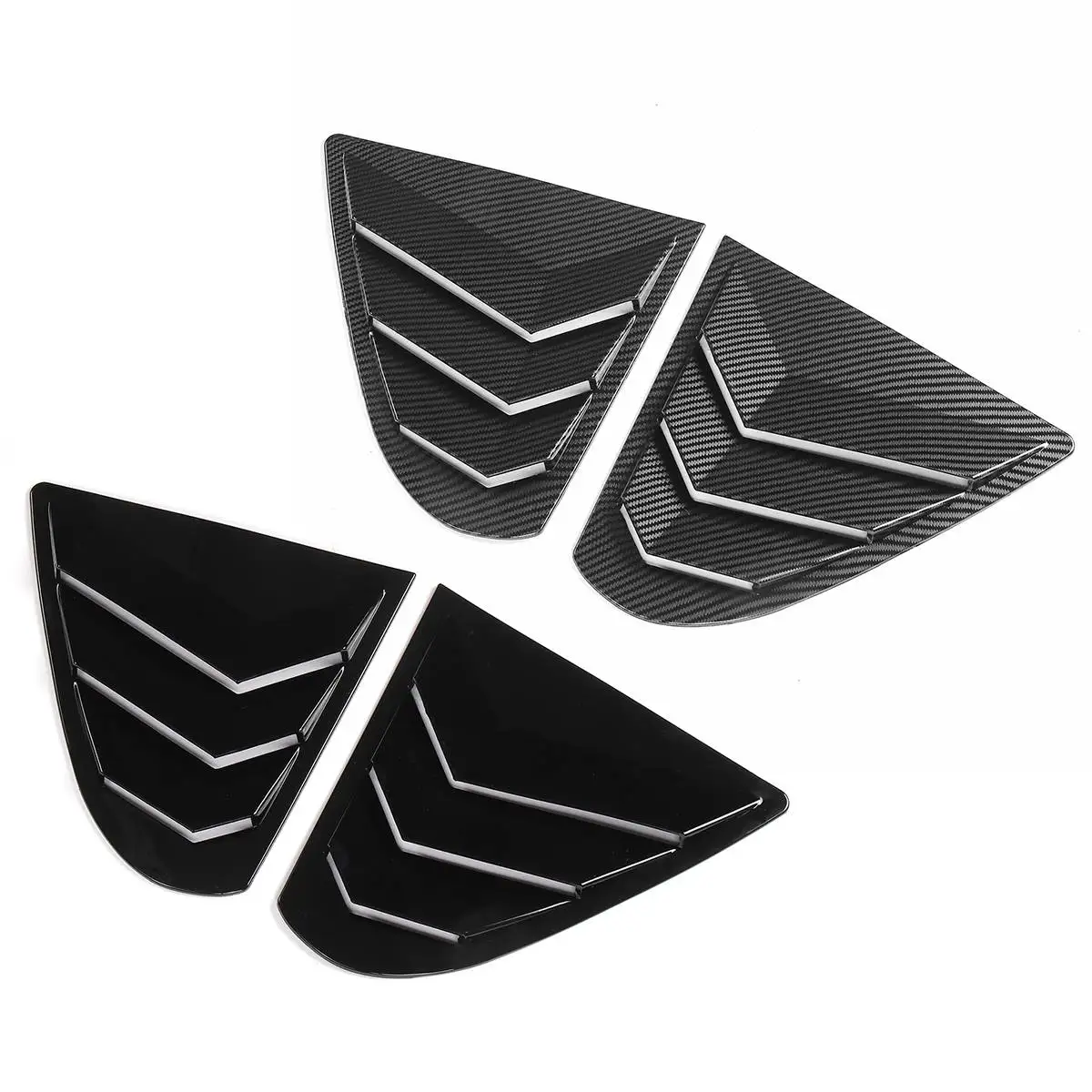 1 Pair Rear Window Side Vent Shutter Louver Cover Trim For Mitsubishi Lancer EX X EVO 2008-2018 Car Accessories Auto Parts